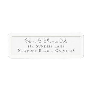 Classic Elegant Faux Embossed Simple Return