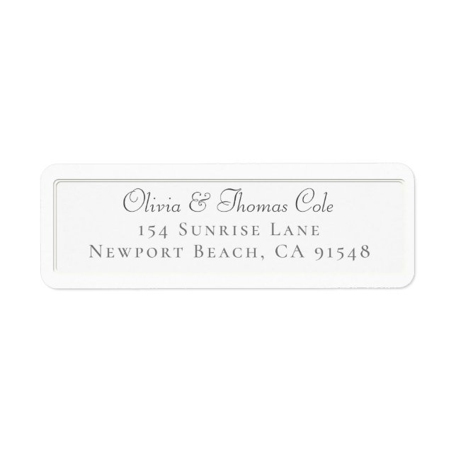 Classic Elegant Faux Embossed Simple Return (Front)