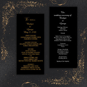 classic elegant filigree menu & program wedding