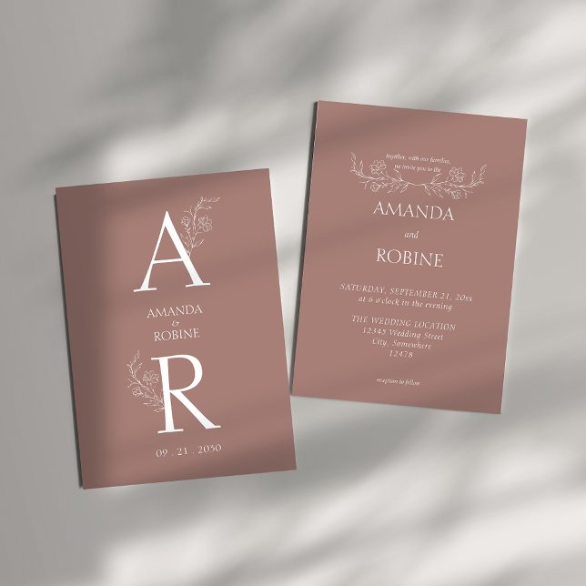 Classic Elegant Floral Wedding Invitation (Creator Uploaded)