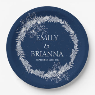 Classic Elegant Formal Navy Blue  Name Plates 