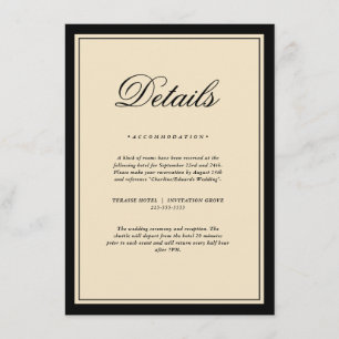 Classic Elegant Frame Wedding Details Enclosure