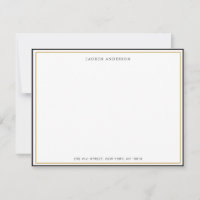 Classic Elegant Gold & Black border Flat