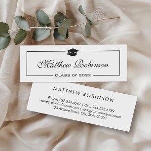 Classic Elegant Graduate Graduate - Carte d'insert