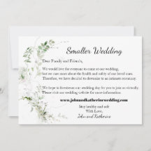 Classic Elegant Green Leaves Smaller Wedding