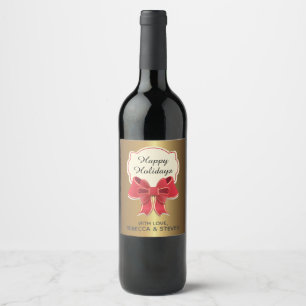 Classic & Elegant Holiday Wine Label