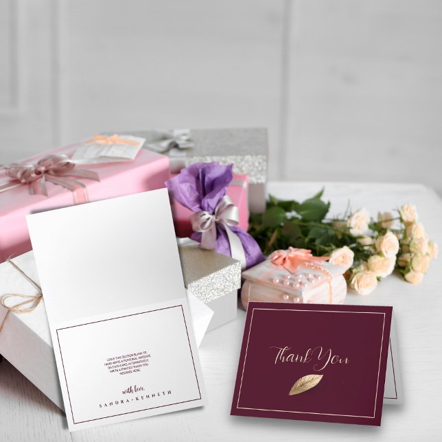 Classic & Elegant I Bulgarian Rose I Wedding Thank You Card (Creator Uploaded)