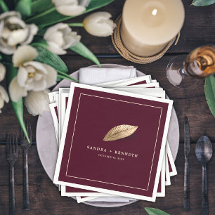 Classic & Elegant I Bulgarian Rose Shade I Wedding Napkin