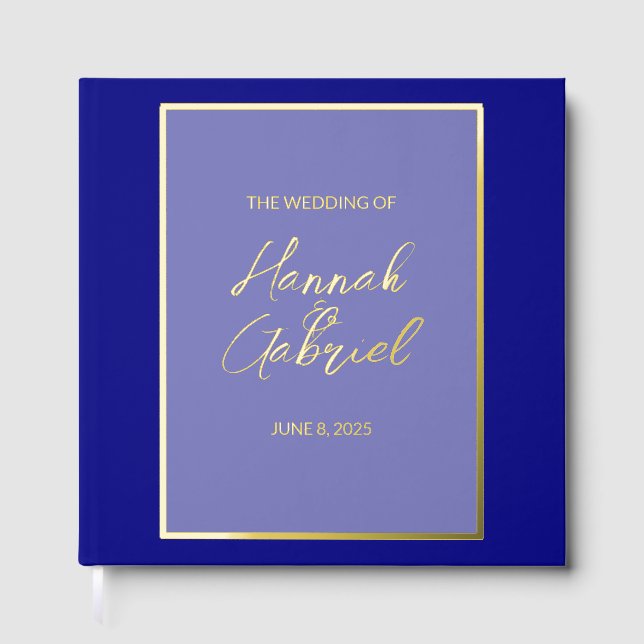 Classic Élégant Mariage Foil Livre d'invité (Recto)