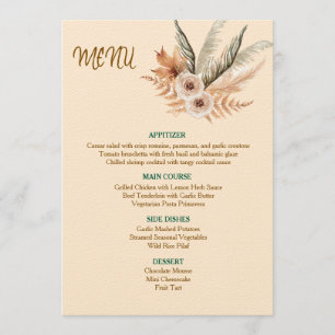 Classic Elegant Menu Card