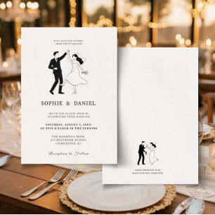 Classic Elegant Minimalist Hand Drawn Line Invitation
