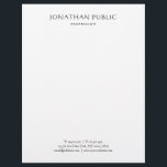 Classic Elegant Minimalist White Nostalgic Look Letterhead<br><div class="desc">Classic Elegant Minimalist White Nostalgic Look Professional Template Letterhead.</div>