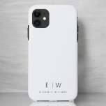 Classic Elegant Modern Minimalist Monogram Name iPhone 11 Case<br><div class="desc">Elevate your smartphone with our Classic Elegant Modern Minimalist Monogram Name iPhone Case. This meticulously designed case combines timeless sophistication with contemporary minimalism. Crafted to perfection, it not only protects your device but also adds a touch of personalized style. The monogram and name customization options make it uniquely yours, adding...</div>