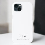Classic Elegant Modern Minimalist Monogram Name iPhone 13 Case<br><div class="desc">Elevate your smartphone with our Classic Elegant Modern Minimalist Monogram Name iPhone Case. This meticulously designed case combines timeless sophistication with contemporary minimalism. Crafted to perfection, it not only protects your device but also adds a touch of personalized style. The monogram and name customization options make it uniquely yours, adding...</div>