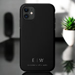 Classic Elegant Modern Minimalist Monogram Name iPhone 11 Case<br><div class="desc">Elevate your smartphone with our Classic Elegant Modern Minimalist Monogram Name iPhone Case. This meticulously designed case combines timeless sophistication with contemporary minimalism. Crafted to perfection, it not only protects your device but also adds a touch of personalized style. The monogram and name customization options make it uniquely yours, adding...</div>