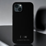 Classic Elegant Modern Minimalist Monogram Name iPhone 13 Case<br><div class="desc">Elevate your smartphone with our Classic Elegant Modern Minimalist Monogram Name iPhone Case. This meticulously designed case combines timeless sophistication with contemporary minimalism. Crafted to perfection, it not only protects your device but also adds a touch of personalized style. The monogram and name customization options make it uniquely yours, adding...</div>
