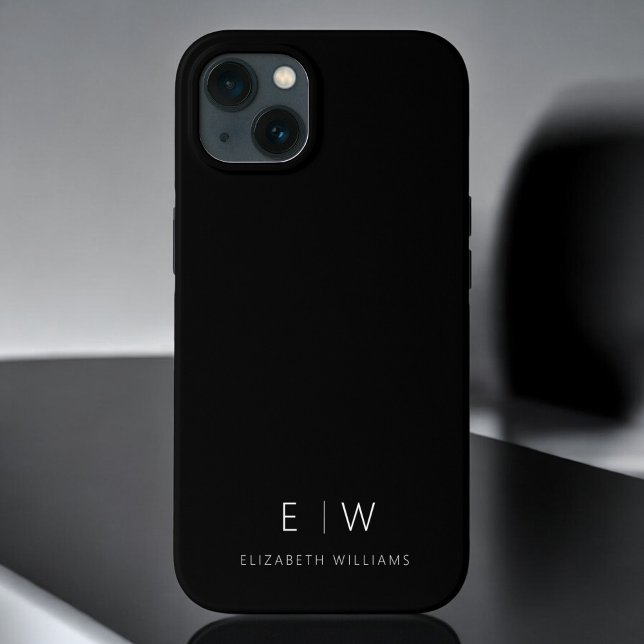 Classic Elegant Modern Minimalist Monogram Name Case-Mate iPhone Case (Creator Uploaded)