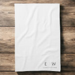 Classic Elegant Modern Minimalist Monogram Name Kitchen Towel<br><div class="desc">Elevate your kitchen's style and functionality with our Classic Elegant Modern Minimalist Monogram Kitchen Towels. Meticulously designed, these towels seamlessly merge timeless sophistication with contemporary minimalism, making them an essential addition to your culinary space. Crafted with precision and attention to detail, these kitchen towels are more than just practical items;...</div>