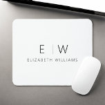 Classic Elegant Modern Minimalist Monogram Name Mouse Pad<br><div class="desc">Upgrade your workspace with our Classic Elegant Modern Minimalist Monogram Mouse Pad. This sophisticated mouse pad seamlessly marries timeless elegance with contemporary minimalism, adding a touch of refinement to your desk. Crafted with meticulous attention to detail, this mouse pad is more than just a functional accessory; it's a personalized statement....</div>