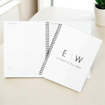Classic Elegant Modern Minimalist Monogram Name Planner<br><div class="desc">Achieve organization and style in one with our Classic Elegant Modern Minimalist Monogram Planner. This meticulously designed planner seamlessly blends timeless sophistication with contemporary minimalism, making it an essential tool for staying on top of your schedule. Crafted with precision and attention to detail, this planner is more than just a...</div>