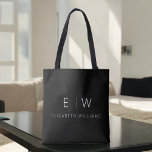 Classic Elegant Modern Minimalist Monogram Name Tote Bag<br><div class="desc">Elevate your style with our Classic Elegant Modern Minimalist Monogram Tote Bag. This versatile tote seamlessly blends timeless sophistication with contemporary minimalism, making it an essential accessory for any occasion. Designed with meticulous attention to detail, this tote bag is more than just a practical accessory; it's a personalized fashion statement....</div>