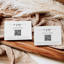 Classic Elegant Modern Wedding RSVP QR code