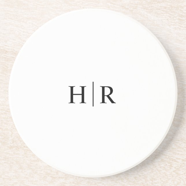 Classic Elegant Monogram Coaster (Front)