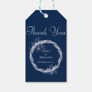 Classic Elegant Navy Blue wedding Gift Tags