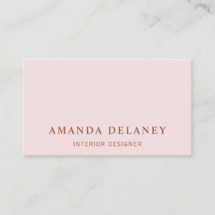 Classic Elegant Pink and Rust Business Card