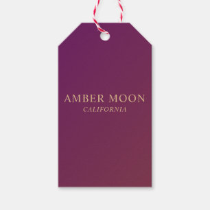 Classic Elegant Professional Burgundy Wine Colour Gift Tags