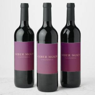 Classic Elegant Professional Burgundy Wine Colour Wine Label