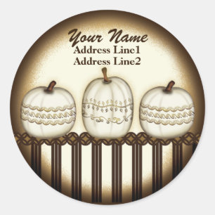Classic Elegant Pumpkin Address Label