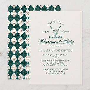 Classic Elegant Retirement Party Golf Green Invitation