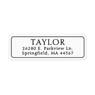 Classic Elegant Return Address Label
