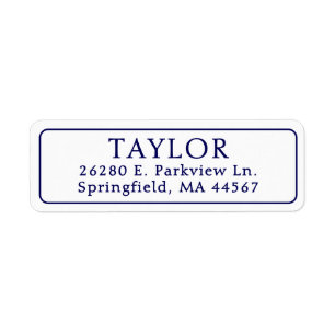 Classic Elegant Return Address Label
