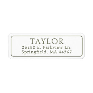 Classic Elegant Return Address Label