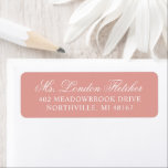 Classic Elegant Rose Gold Script Wedding<br><div class="desc">A graceful white script name and elegant typography bring romantic charm to this rose gold wedding return address label. Refined design and a feminine palette make it perfect for wedding invitations, bridal showers, save the dates, and engagement mailings. Personalize with the couple's names and address. A pretty finish for every...</div>