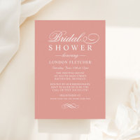 Classic Elegant Rose Gold Wedding Bridal Shower
