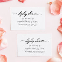 Classic Elegant Script Bridal Baby Display Shower