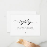 Classic Elegant Script Bridal Baby Shower Registry