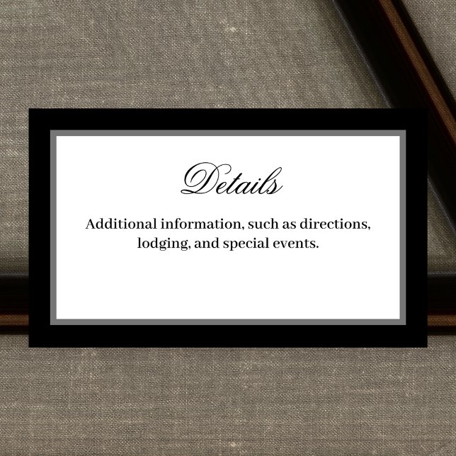 Classic Elegant Script Details Enclosure Card (Creator Uploaded)