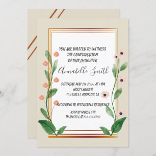 Classic & Elegant Sophisticated   CONFIRMATION Invitation
