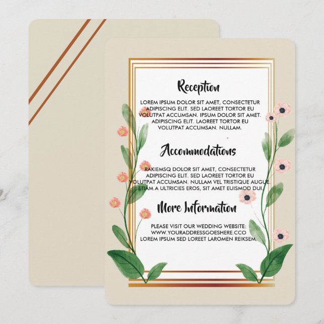 Classic & Elegant Sophisticated Invitation (Front/Back)