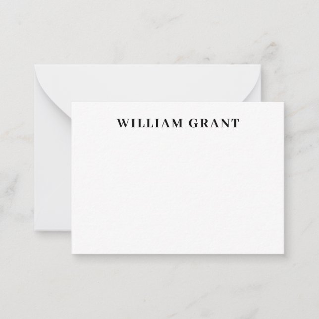 Classic Elegant Sophisticated Simple Formal Black Card (Front)