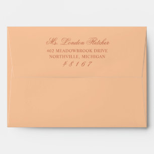 Classic Elegant Terracotta Orange Wedding Mailing Envelope