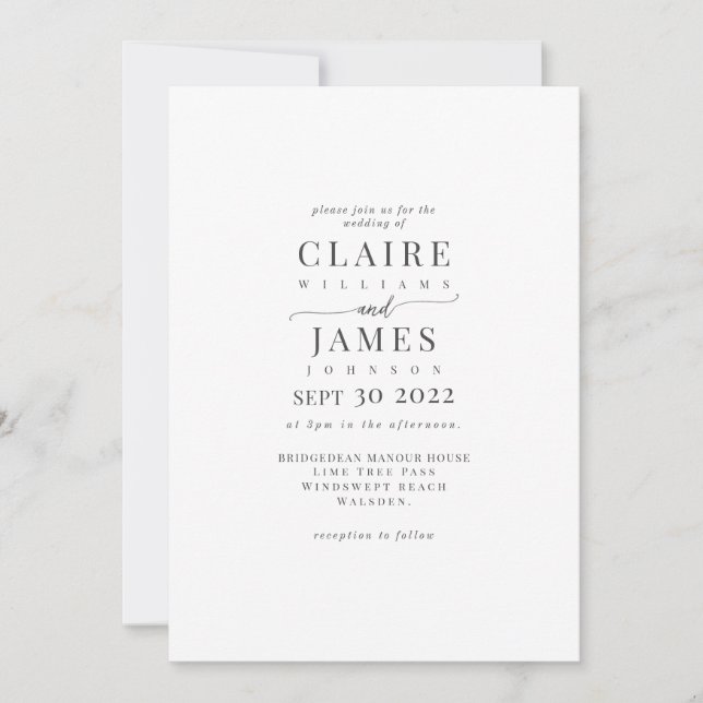 Classic Elegant Text Template (Front)