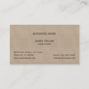 Classic Elegant Textured Brown Consultant Business Card
