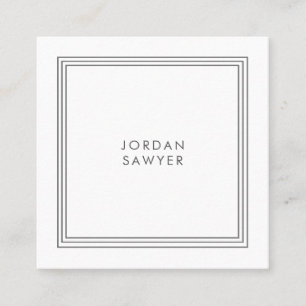 Classic Elegant Triple Frame Square Business Card