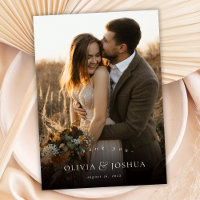 Classic Elegant Typography Single Photo Wedding