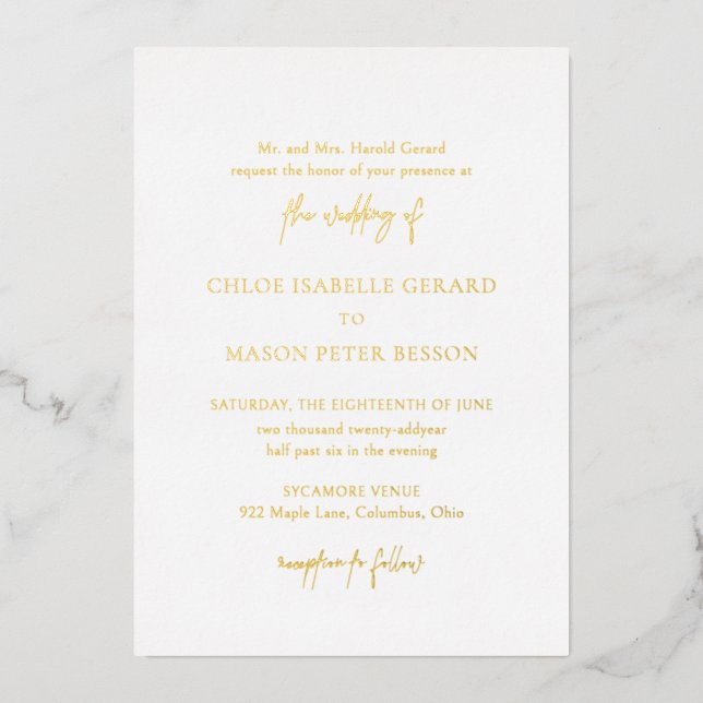 Classic Elegant Wedding (Front)